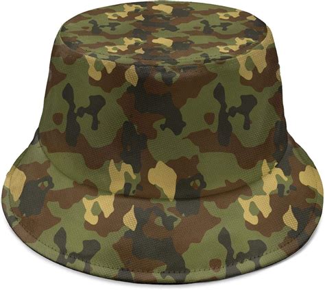 Coolcool Camo Camouflage Bucket Hat Beach Fisherman Hats For Women Men