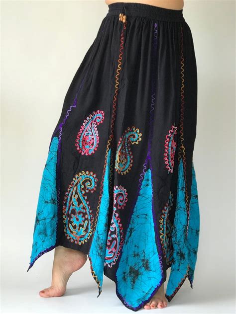 Id0223 Handstitch Indian Long Skirts For Women Boho Indian Etsy