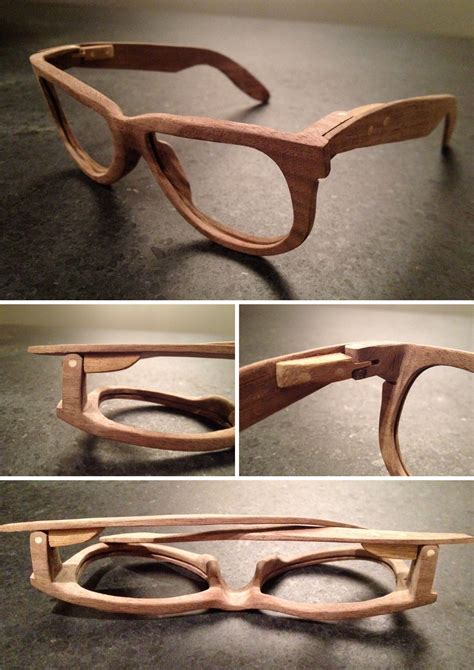 Glasses Shaped Out Of A Solid Piece Of Nut Wood Wooden Eyeglass