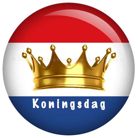 Koningsdag versietset kroon herbruikbare raamsticker koningsdag versietset vlag, gemaakt van statisch vinyl. Koningsdag kroon button (45mm) | Kiel