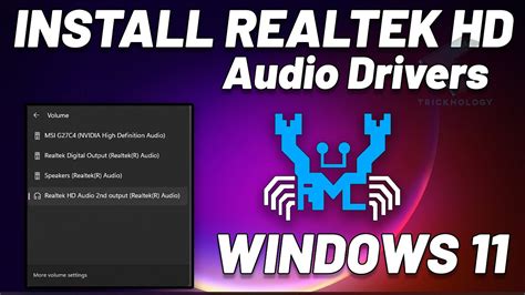 How To Install Realtek Hdhigh Definition Audio Drivers In Windows 11 Youtube
