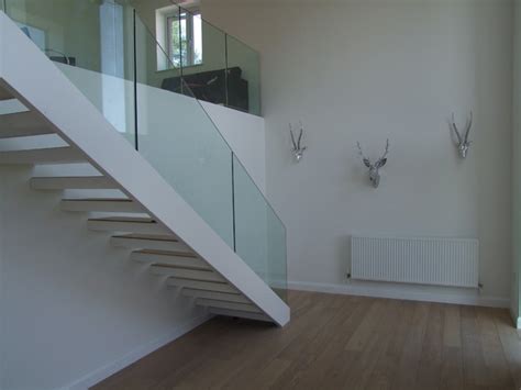 Beautiful glass staircase designs/staircase designs/stair railing designs. Steel Staircase with Frameless Glass Balustrade