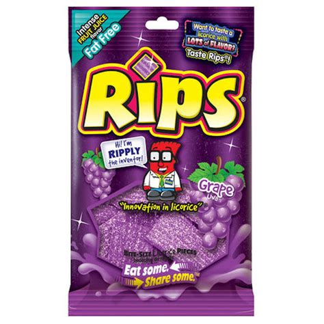 Rips Licorice Bite Size Chewy Candy Various Flavors 4 Oz Auntie K Candy