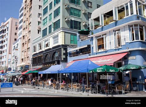China Hong Kong Stanley Market Outdoor Restaurants Stock Photo Alamy
