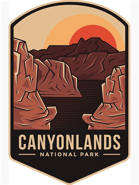 Canyonlands National Park Emblem Patch Logo Poster By Rachidsolution