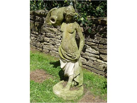 Weathered Garden Naiad Statue Holloways Garden Antique