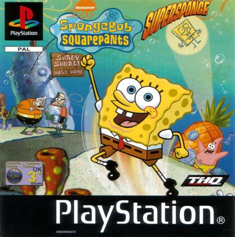Spongebob Squarepants Supersponge 2001 Playstation Box Cover Art