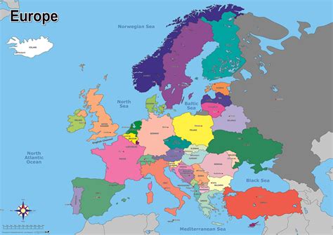 A3 Printable Europe Map