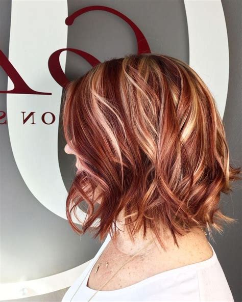 Stunning Short Haircuts With Red And Blonde Highlights
