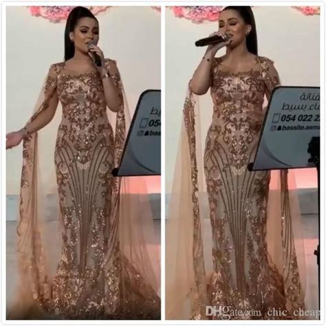 2018 2020 Arabic Aso Ebi Gold Sparkly Mermaid Evening Dresses Lace