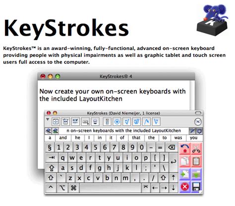 However before it arrived my imac stopped turning on, and it needed repairs. KeyStrokes App, a word predictions app and on-screen ...
