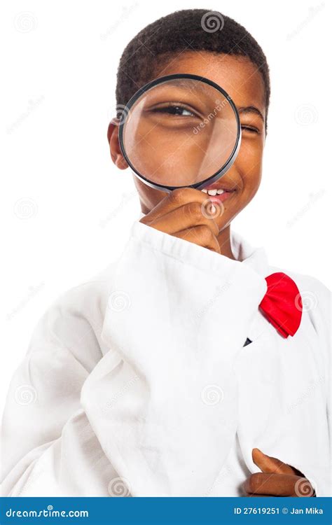 Clever Scientist Child Exploring Stock Image Image Of Black Explore