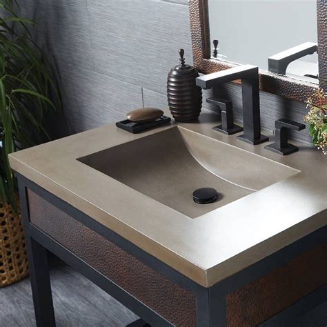 Palomar Concrete Vanity Top With Integrated Sink Native Trails Concrete Vanity Sink