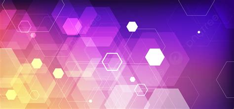Futuristic Technology Sense Abstract Colorful Purple Hexagon Background
