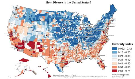How Diverse Is The Us Vivid Maps