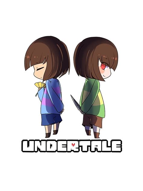 Undertale Chara And Frisk T Shirt By Coolguyenzo Redbubble