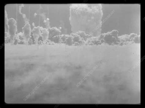 Tumbler Snapper Dog Atomic Test High Speed Footage 1952 Stock Video