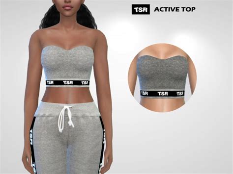 Active Crop Top By Puresim At Tsr Sims 4 Updates