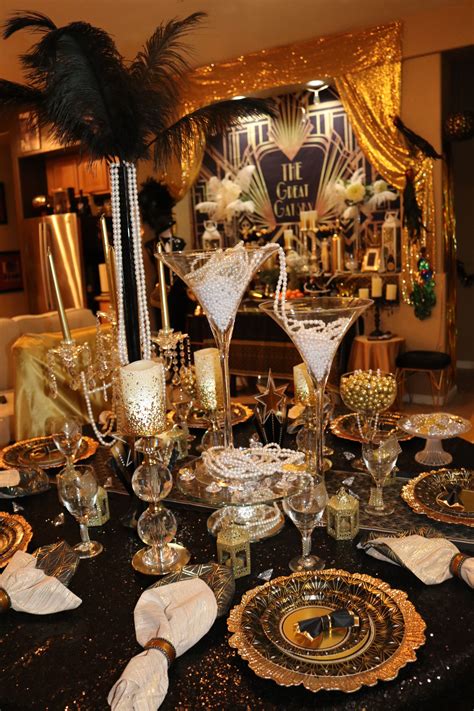Gatsby Party Table Decoration Ideas