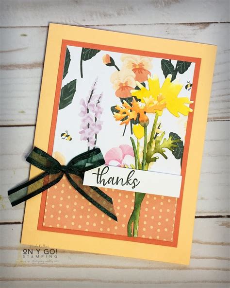 Easy Card Ideas using Patterned Paper and a Card Sketch - On y go! Stamping