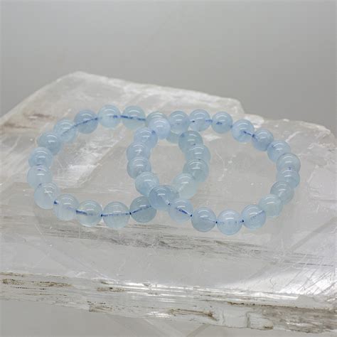Shop Aquamarine Mm Bead Bracelet