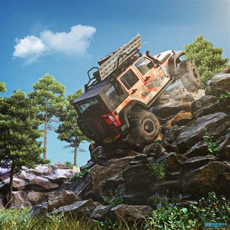 Rock Climbing Jeep 3d Artist William Paul Minnaar Hum3d