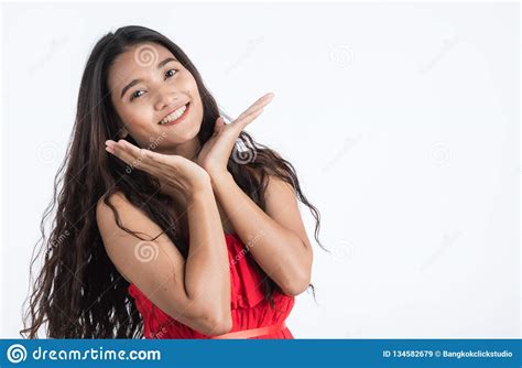Beautiful Woman Feeling Very Happy Excited Stock Image ...