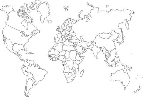 Printable Simple World Map Outline World Map Outline For Print Map To