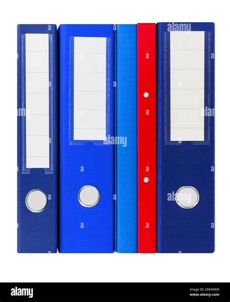 Various File Folders Isolated Against White Background Stock Photo Alamy