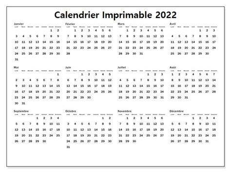 Calendrier 2022 224 Remplir Et Imprimer Calendrier Semaines 2022