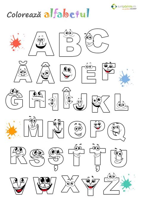 Litere De Colorat Suntparintero Alphabet Preschool Diy Preschool