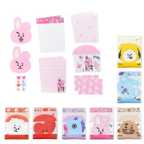 Bt21 Letter Stationery Set By Linefriends Tata Cooky
