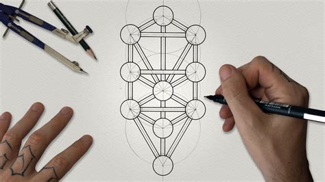 How To Draw The Tree Of Life Kabbalah Sacred Geometry Drawing