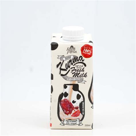 Farm Fresh Uht Kurma Milk 200ml Delizeuro Daily Food Supplier Sarawak
