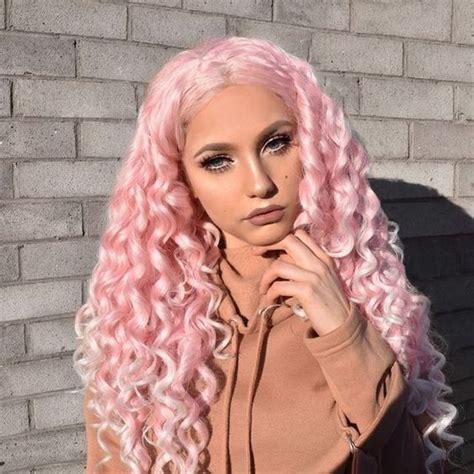 Pink Ombre Hair Light Pink Hair Pink Wig Neon Hair White Ombre