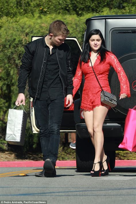 Ariel Winter Wears Lace Romper With Plunging Neckline While Out To