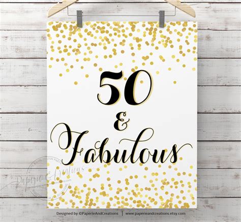 Start by marking fifties fabulous: 50 and Fabulous - Fifty Sign - Hello 50 - 50th Birthday ...