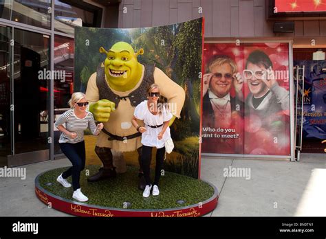 Posing With Shrek At Madame Tussauds Wax Museum Hollywood Los