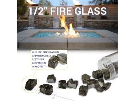 American Fireglass Half Inch Premium Collection Azuria Reflective Fire Glass 10 Pound Jar