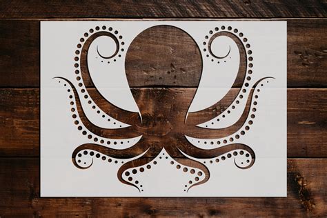 Octopus Stencil Art And Wall Stencil Stencil Giant