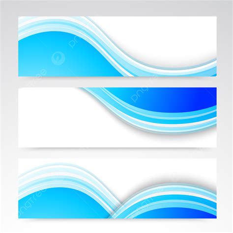 Vector Abstract Background Blue Wavy Design Header Or Banner Te Banner