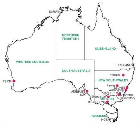 A Map Of Australia Showing States And Territories And Their Capitals