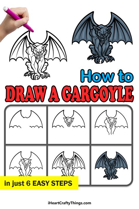 How To Draw A Gargoyle A Step By Method Step Guide Khoafa
