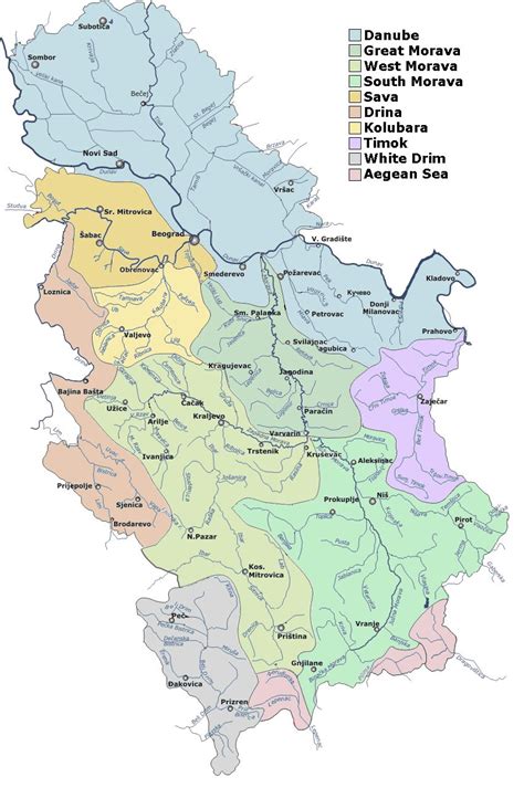 Karta Srbije Reke I Jezera Superjoden