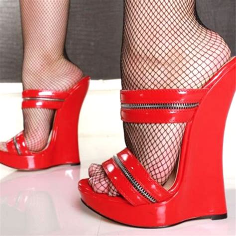 Wedge Mules Strappy Sandals High Heel Fetish Extreme 7 Women S Unisex