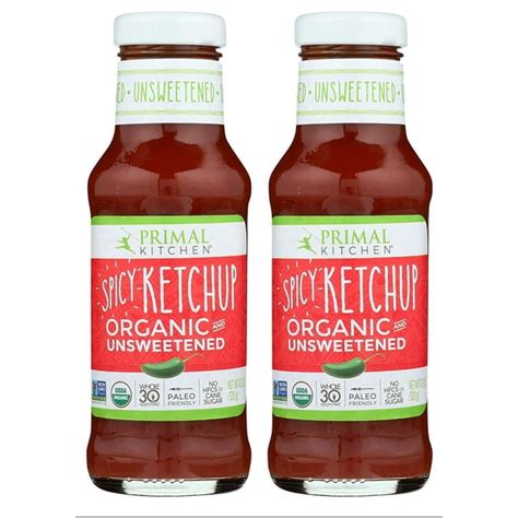 Primal Kitchen Spicy Ketchup Organic And Unsweetened 11 3 Ounce 2 Pack