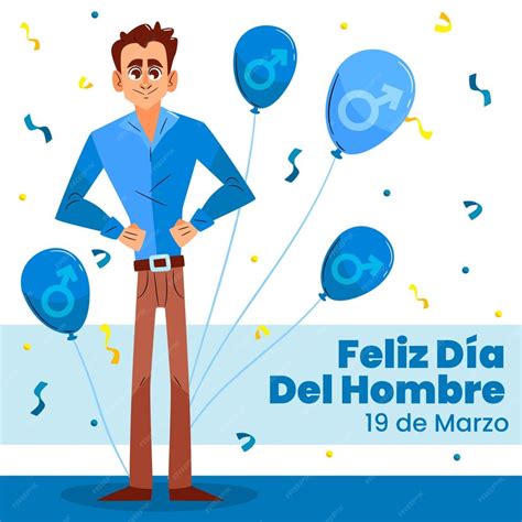 Premium Vector Hand Drawn Dia Del Hombre Illustration