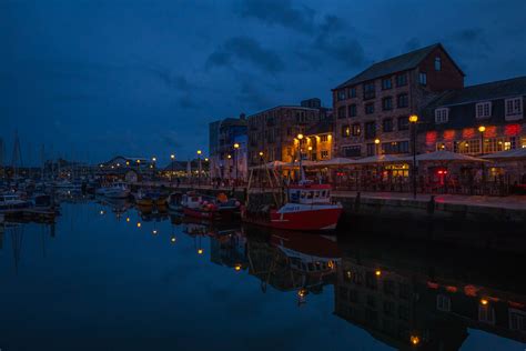 Wallpaper Lights Boat Sunset Sea City Cityscape Night