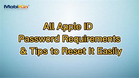 All Apple ID Password Requirements Tips To Reset It Easily YouTube