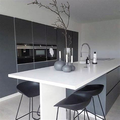 Kitchen design ideas vary, but this kitchen with its perfectly placed cabinets is one that deserves some type of award for originality and beauty. Top 50 Best Grey Kitchen Ideas - Refined Interior Designs